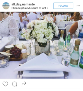 table with flowers